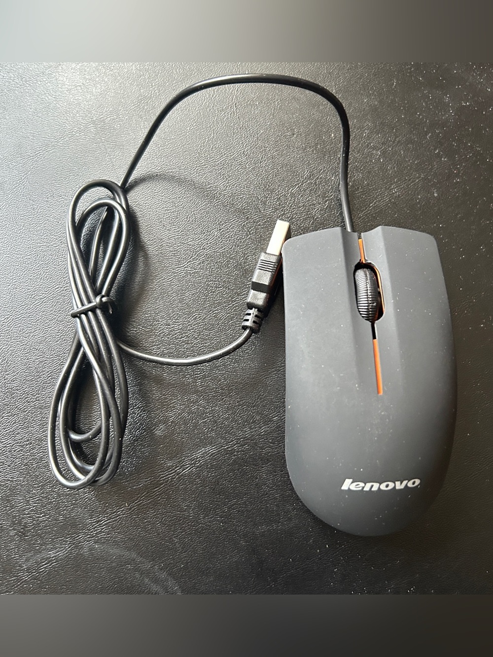 Lenovo USB Wired Optical Mouse Black Compact PC Laptop Computer Mouse